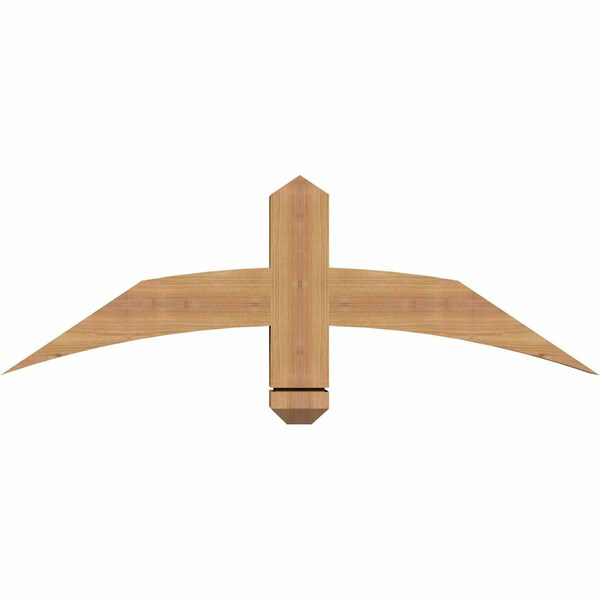 Ekena Millwork Bellingham Timber Gable Bracket, Western Red Cedar, 36"W x 12"H x 3 1/2"D x 3 1/2"F, 8/12 Pitch GBW036X12X0404BEL00SWR - main